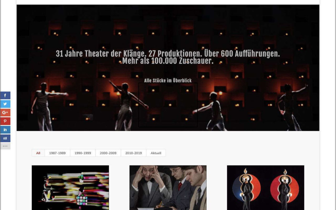 Neue Website des Theater der Klänge